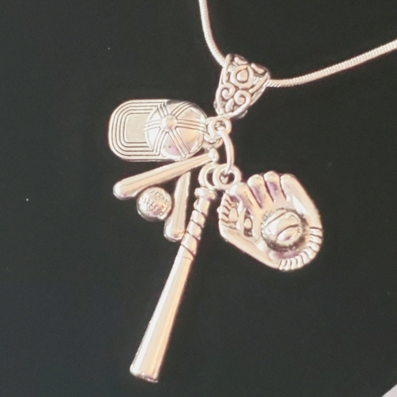 Baseball | Softball 24" \ .925 Sterling Silver Necklace - Picture 4 of 4